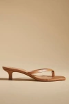 By Anthropologie Thong Kitten Heels In Beige