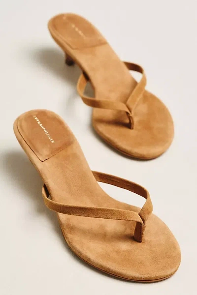 By Anthropologie Thong Kitten Heels In Brown