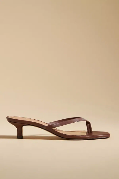 By Anthropologie Thong Kitten Heels In Brown