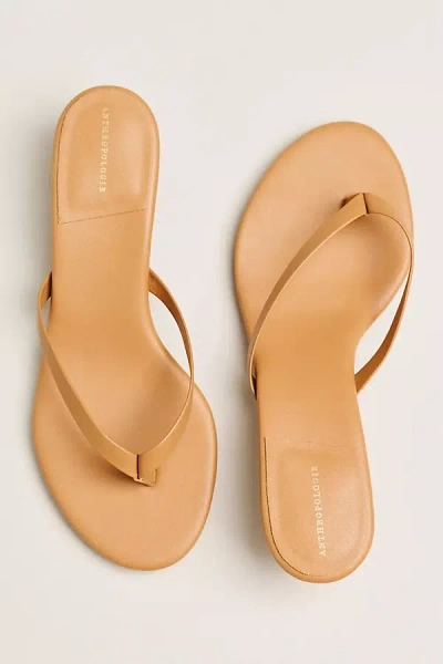 By Anthropologie Thong Kitten Heels In Orange