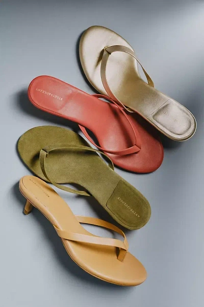 By Anthropologie Thong Kitten Heels In Red