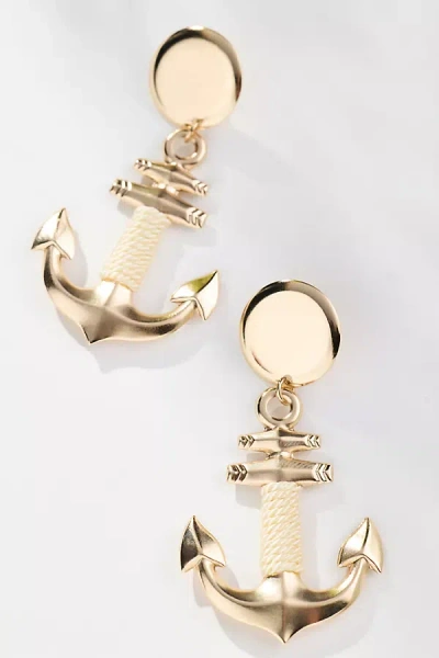 By Anthropologie Threaded Anchor Drop Earrings