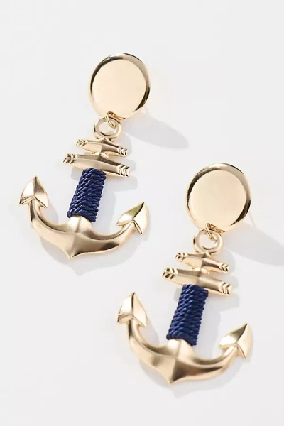 By Anthropologie Threaded Anchor Drop Earrings