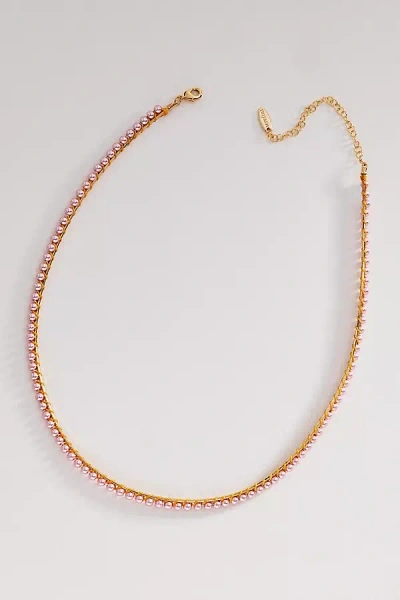By Anthropologie Threaded Pearls Layering Necklace In Brown