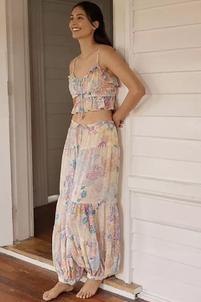By Anthropologie Tiered Balloon Pants In Multi