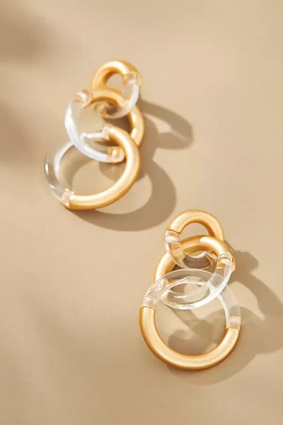 By Anthropologie Tiered Loop Hoop Earrings In Gold