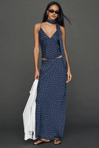 By Anthropologie Tilda Maxi Slip Skirt  In Multi