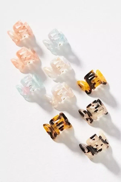 By Anthropologie Tiny Butterfly Hair Clips, Set Of 10 In Multi