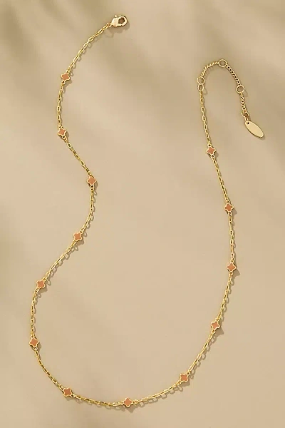 By Anthropologie Tiny Clover Chain Necklace