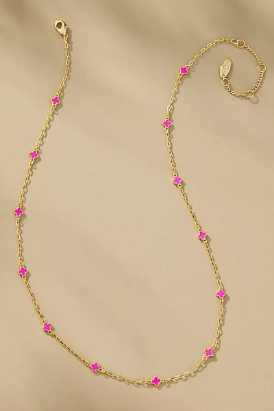 By Anthropologie Tiny Clover Chain Necklace