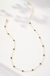 By Anthropologie Tiny Clover Chain Necklace In Brown