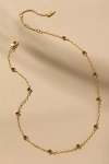 By Anthropologie Tiny Clover Chain Necklace In Brown