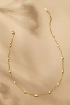 By Anthropologie Tiny Clover Chain Necklace In Gold