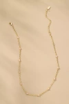 By Anthropologie Tiny Clover Chain Necklace In Pink