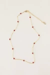 By Anthropologie Tiny Clover Chain Necklace In Purple