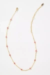 By Anthropologie Tiny Clover Chain Necklace In Purple
