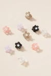 BY ANTHROPOLOGIE TINY PEARL FLOWER HAIR CLIPS, SET OF 10