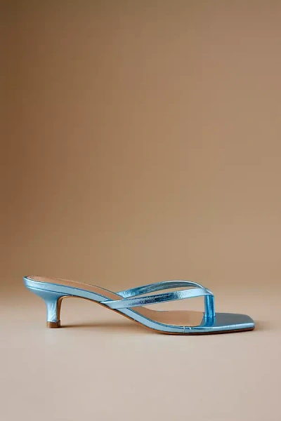 By Anthropologie Toe-strap Kitten Heels In Blue