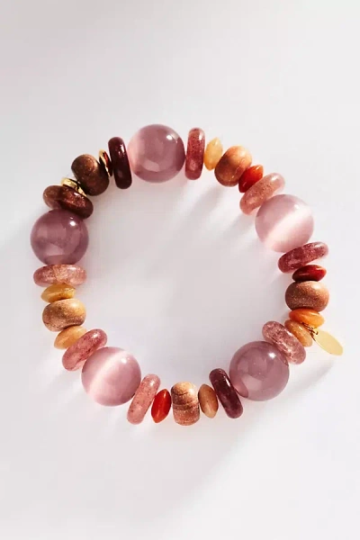 By Anthropologie Tonal Beaded Stretch Bracelet In Multi