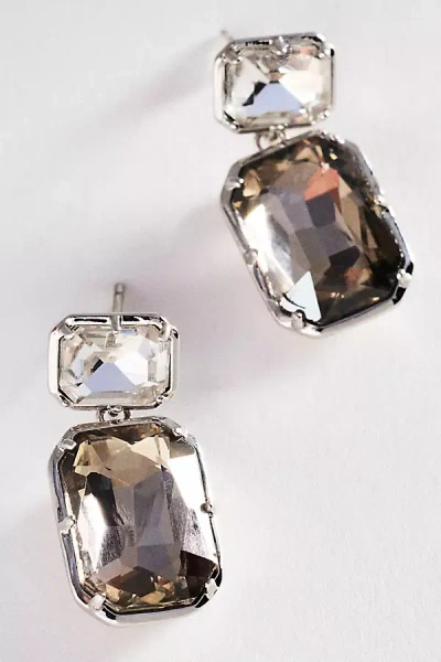 By Anthropologie Tonal Crystal Drop Earrings In Neutral