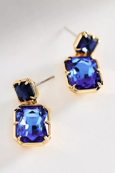 By Anthropologie Tonal Crystal Drop Earrings In Red