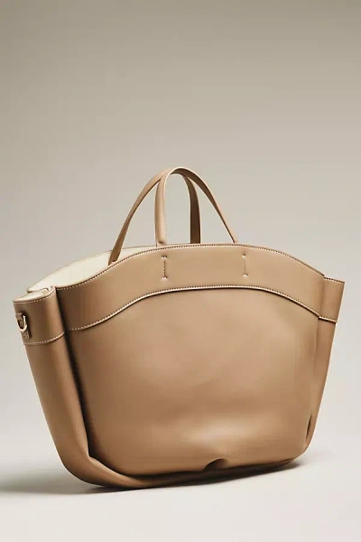 By Anthropologie Top-handle Large Tote In Sand
