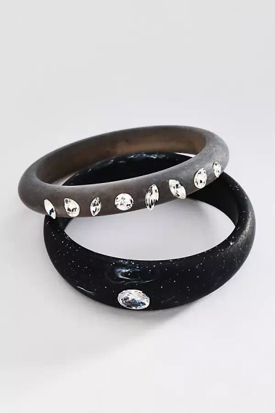 By Anthropologie Tortoise Encrusted Bangles, Set Of 2 In Brown