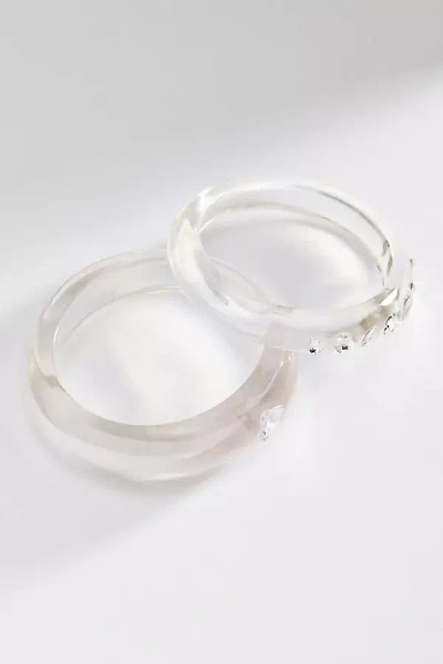By Anthropologie Tortoise Encrusted Bangles, Set Of 2 In Neutral