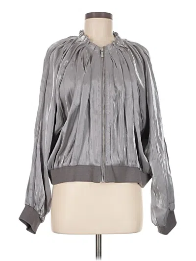 Pre-owned By Anthropologie Track Jacket In Gray