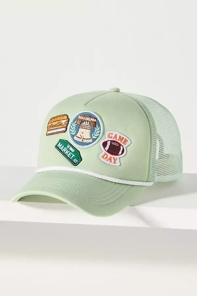 By Anthropologie Travel Trucker Hat In Green