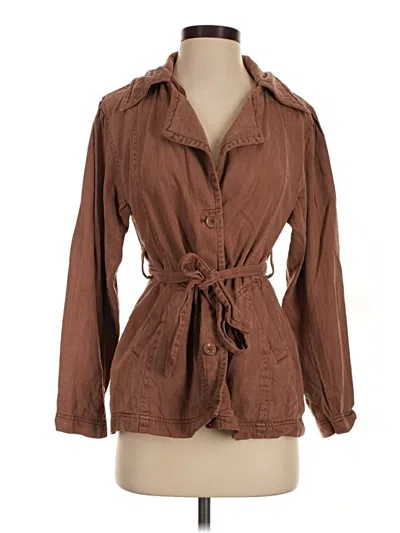 Pre-owned By Anthropologie Trenchcoat In Brown