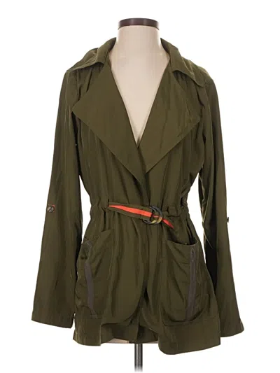 Pre-owned By Anthropologie Trenchcoat In Green
