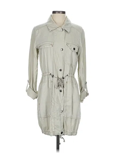 Pre-owned By Anthropologie Trenchcoat In White