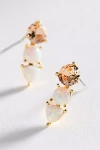 By Anthropologie Tri-stone Earrings In Gold