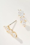 By Anthropologie Tri-stone Earrings In Gold