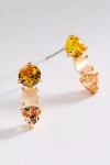 By Anthropologie Tri-stone Earrings In Yellow