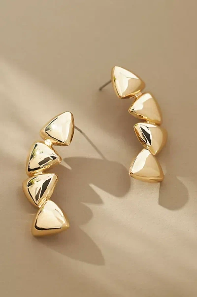 By Anthropologie Triangle Drop Earrings In Gold