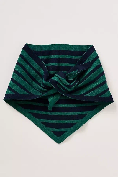 By Anthropologie Triangle Knit Scarf In Green