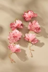 By Anthropologie Triple Flower Earrings In Pink