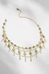 By Anthropologie Triple-layer Crystal Necklace In Green