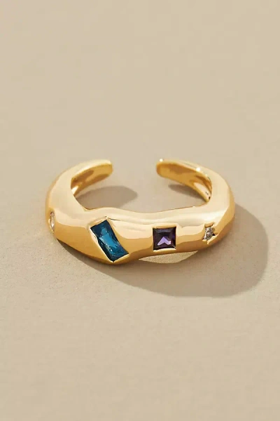 By Anthropologie Triple Stone Ring In Gold