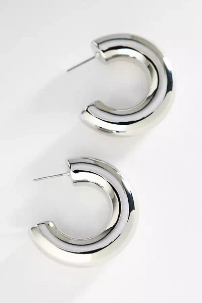 By Anthropologie Tubular Hoop Earrings In Metallic