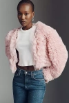 By Anthropologie Tulle Ruffle Bolero Jacket In Pink