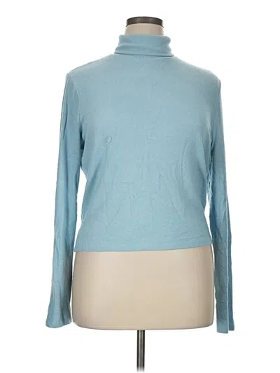 Pre-owned By Anthropologie Turtleneck Sweater In Blue