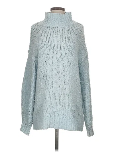 Pre-owned By Anthropologie Turtleneck Sweater In Blue