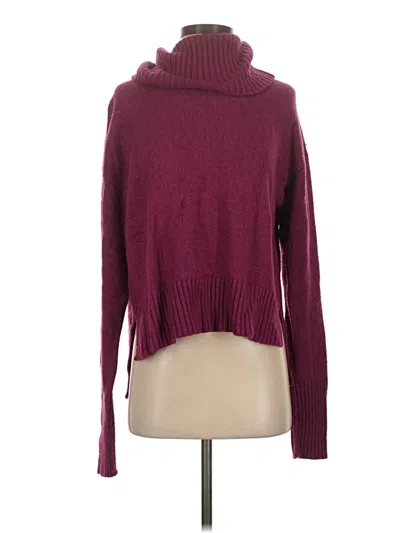 Pre-owned By Anthropologie Turtleneck Sweater In Burgundy