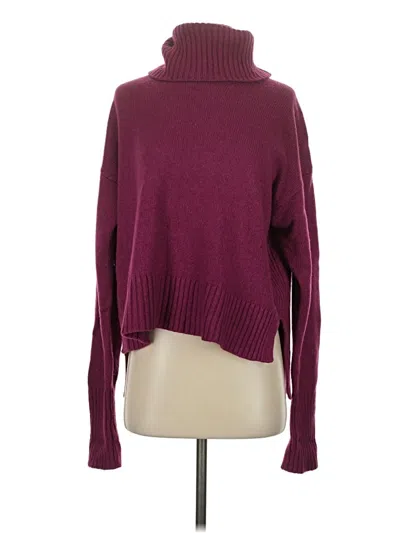 Pre-owned By Anthropologie Turtleneck Sweater In Burgundy