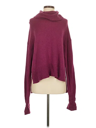 Pre-owned By Anthropologie Turtleneck Sweater In Burgundy