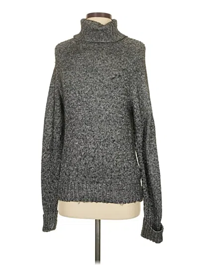 Pre-owned By Anthropologie Turtleneck Sweater In Gray
