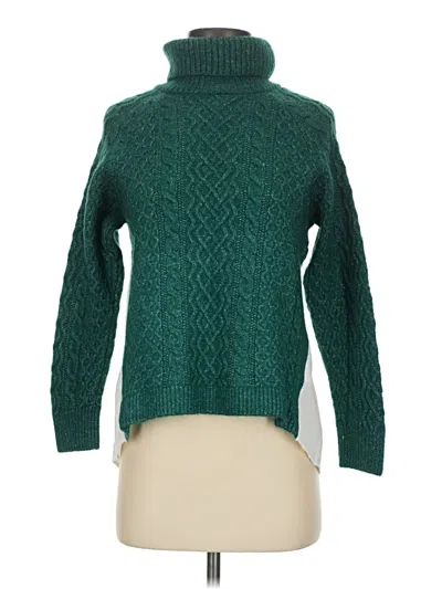 Pre-owned By Anthropologie Turtleneck Sweater In Green